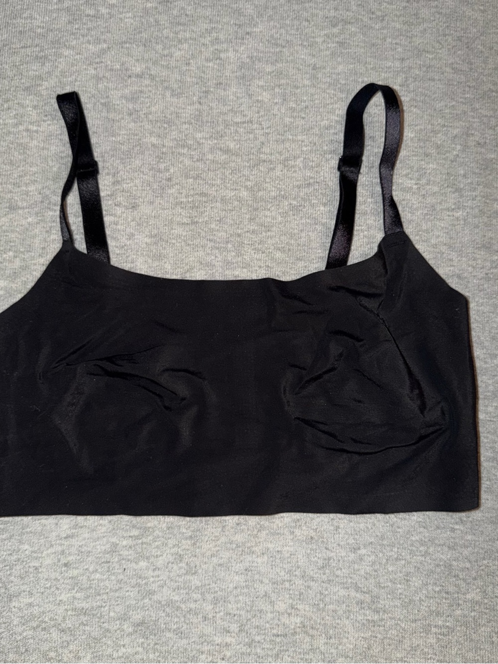 TRUE & Co Black Bralette Cami with Adjustable Straps